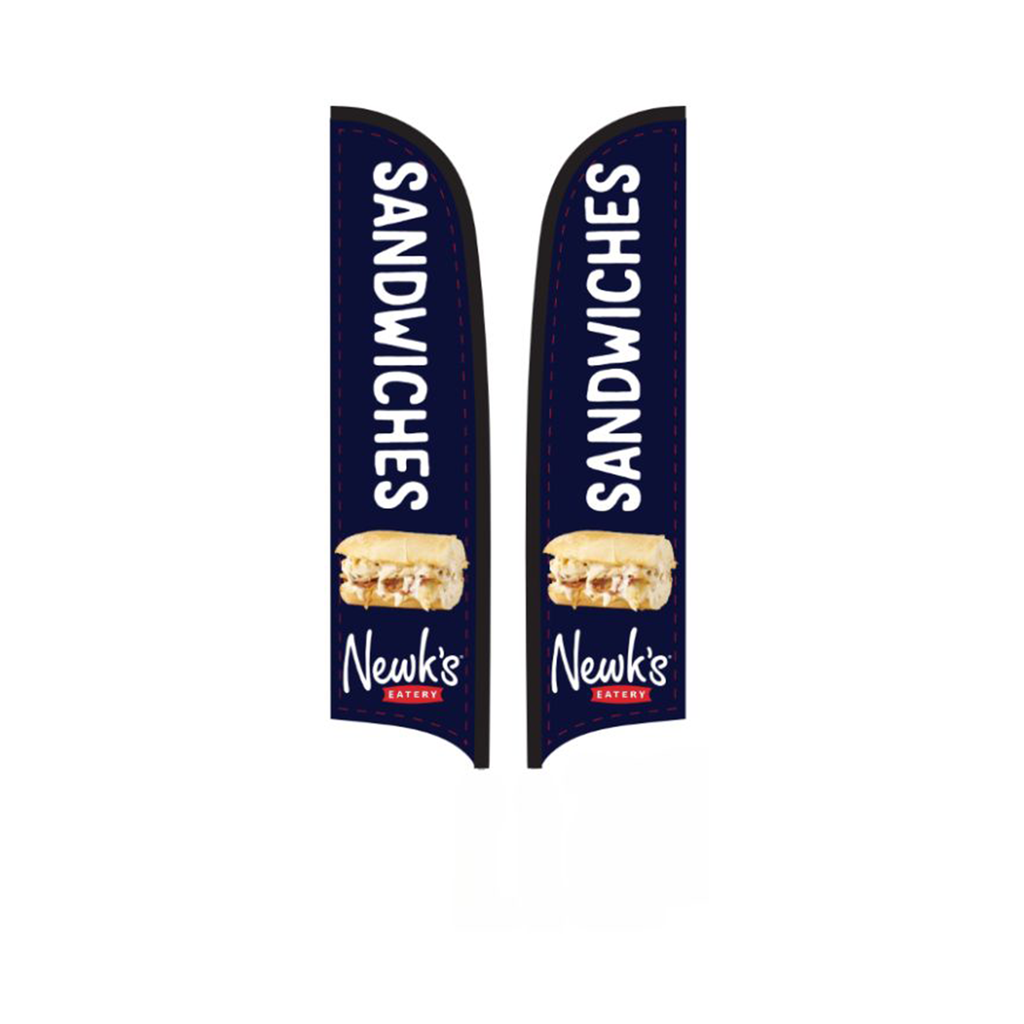 15' Newk's Eatery Navy Sandwiches AdverSail Flag (double sided)