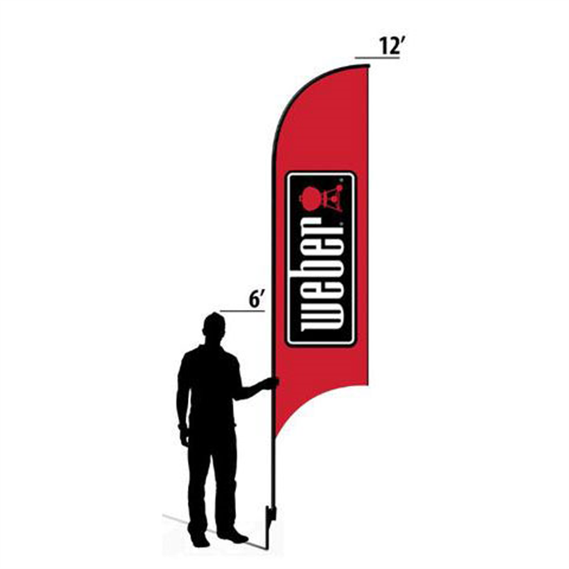 12' Weber Red Logo AdverSail Flag