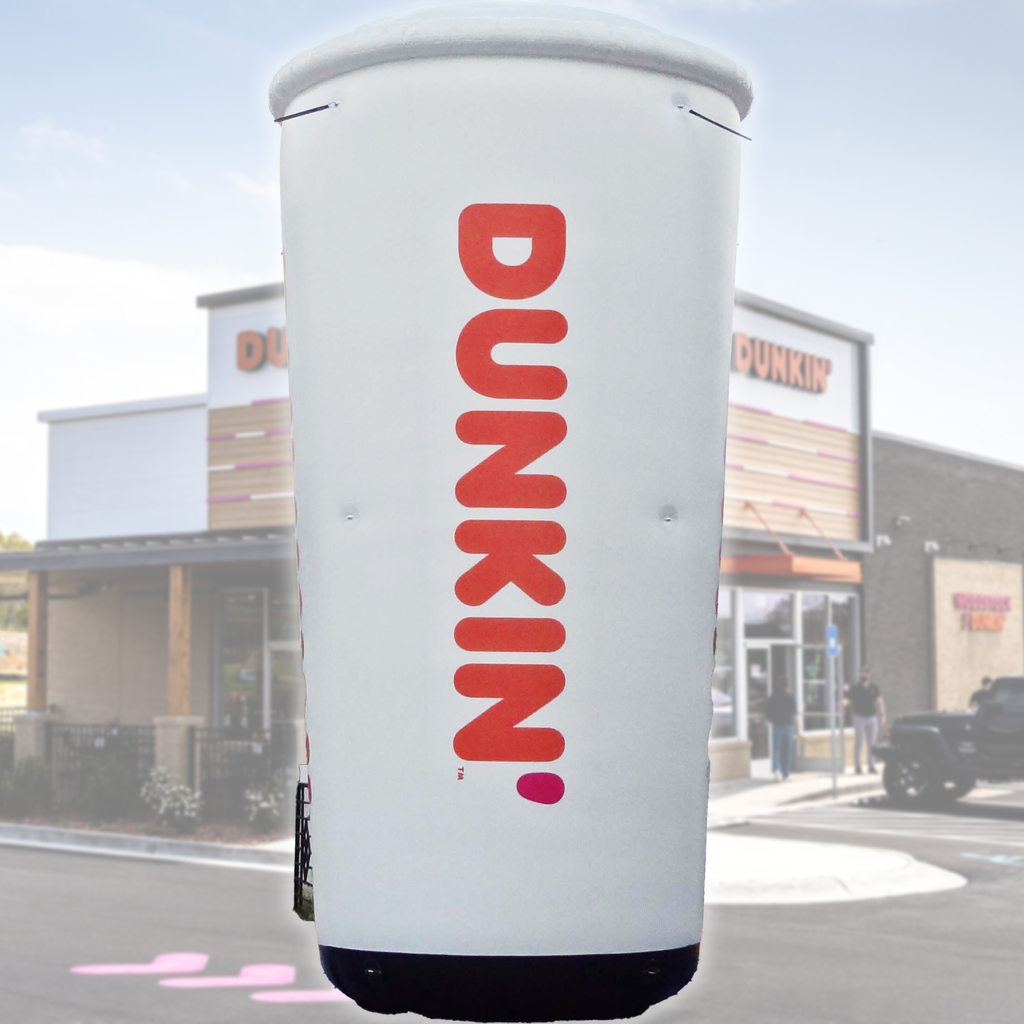 20' Dunkin' Donuts White Logo Coffee Cup Inflatable (2023 art)