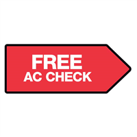 46" X 18" FullSpeed Automotive Red Free AC Check Arrow Spinner Sign (double sided)
