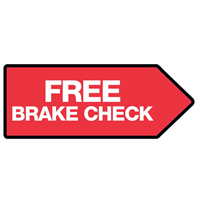 46" X 18" FullSpeed Automotive Red Free Brake Check Arrow Spinner Sign (double sided)