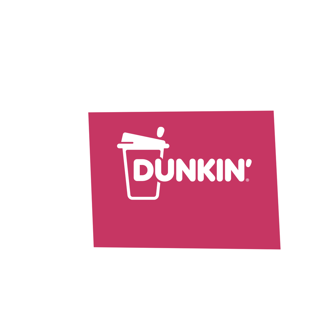 10' X 10' Dunkin' Donuts Pink & White Logo Tent Backwall