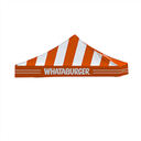 10' X 10' Whataburger Orange & White Striped Logo Tent Topper (White Text)