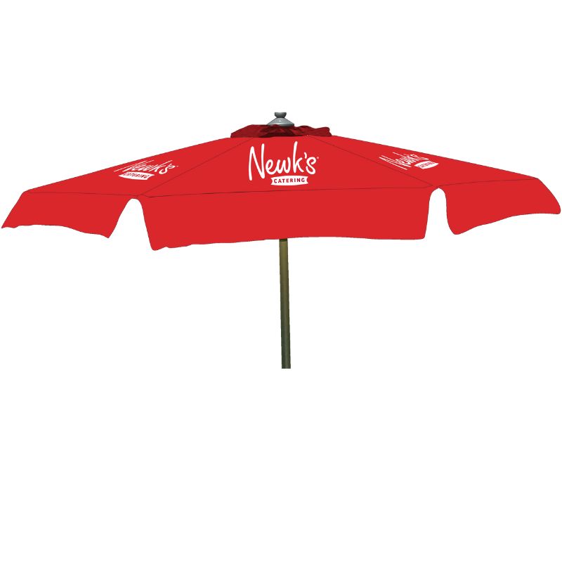 Newk's Eatery Red Logo Umbrella Top (White Text)