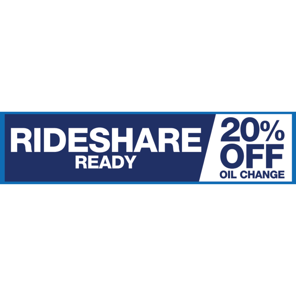 2' X 8' FullSpeed Automotive Blue Rideshare Ready 20% Off Oil Change Mesh Bay Banner