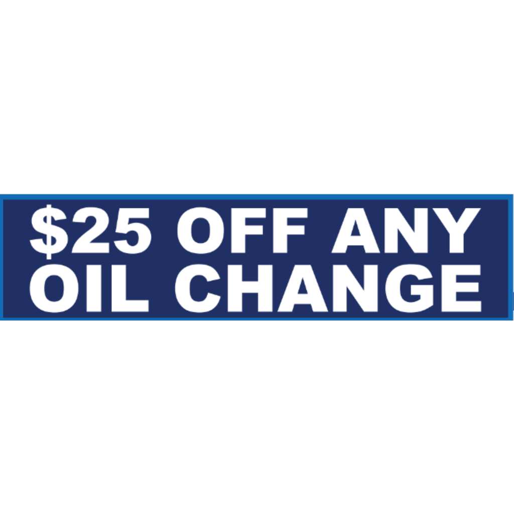 2' x 8' FullSpeed Automotive Blue $25 Off Any Oil Change Mesh Bay Banner (single-sided)