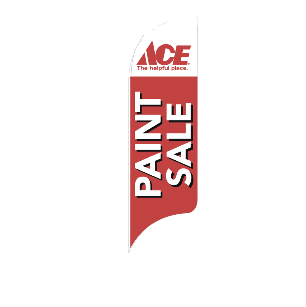 12' Ace Hardware Red Paint Sale AdverSail Flag 
