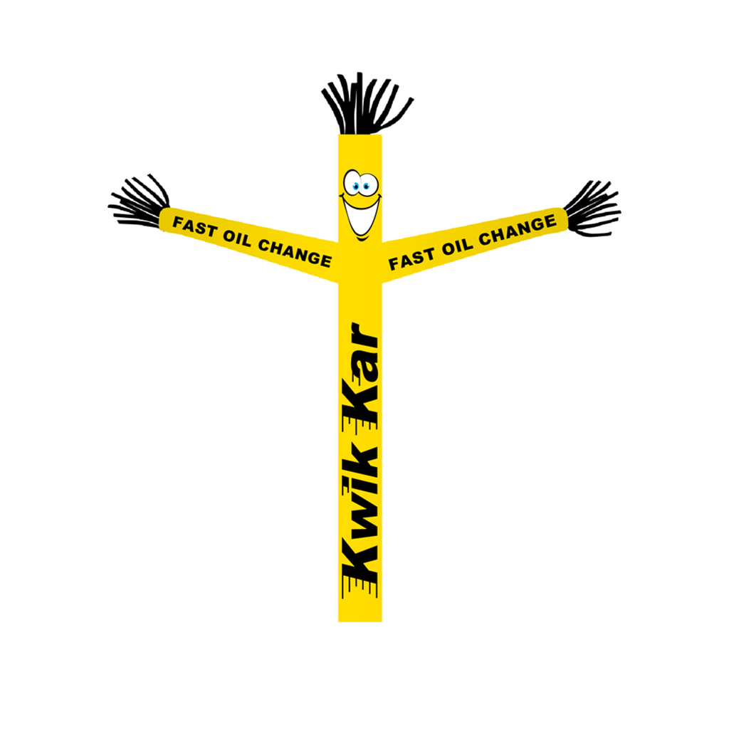 18' FullSpeed Automotive Kwik Kar Yellow Fast Oil Change Tube Dancer Fabric Only (with face & arms)