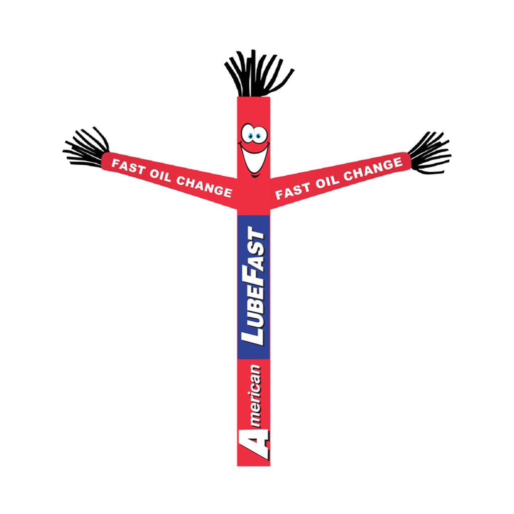 18' FullSpeed American LubeFast Red Fast Oil Change Tube Dancer Fabric Only (with face & arms)