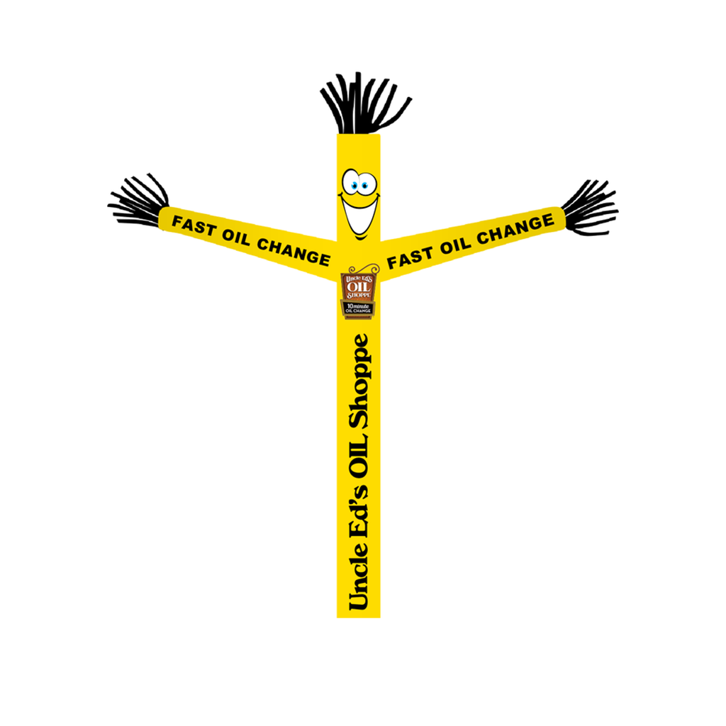18' FullSpeed Automotive Uncle Ed's Oil Shoppe Yellow Fast Oil Change Tube Dancer Fabric Only (with arms & face)