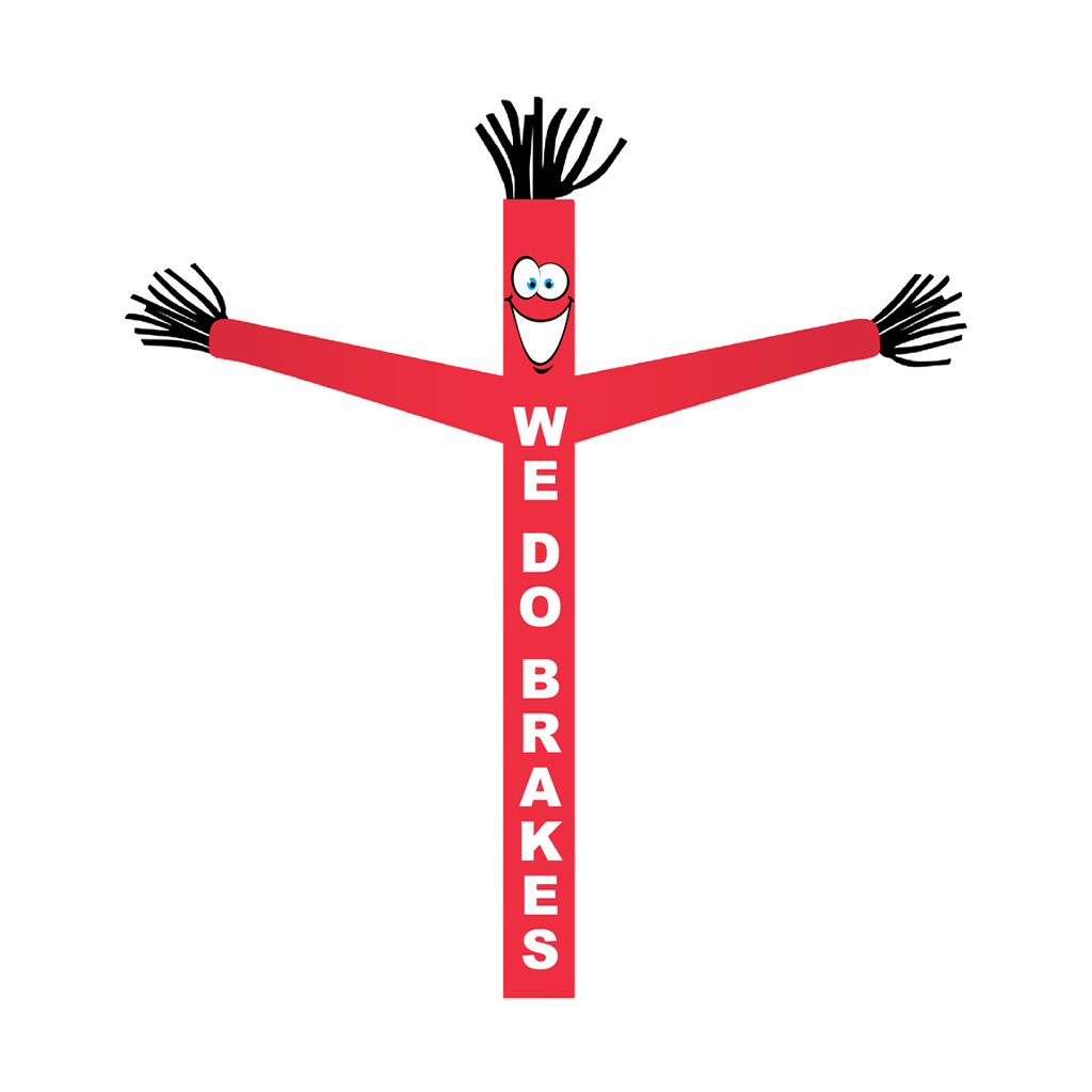 18' FullSpeed Automotive Red We Do Brakes Tube Dancer Fabric Only (with face & arms)