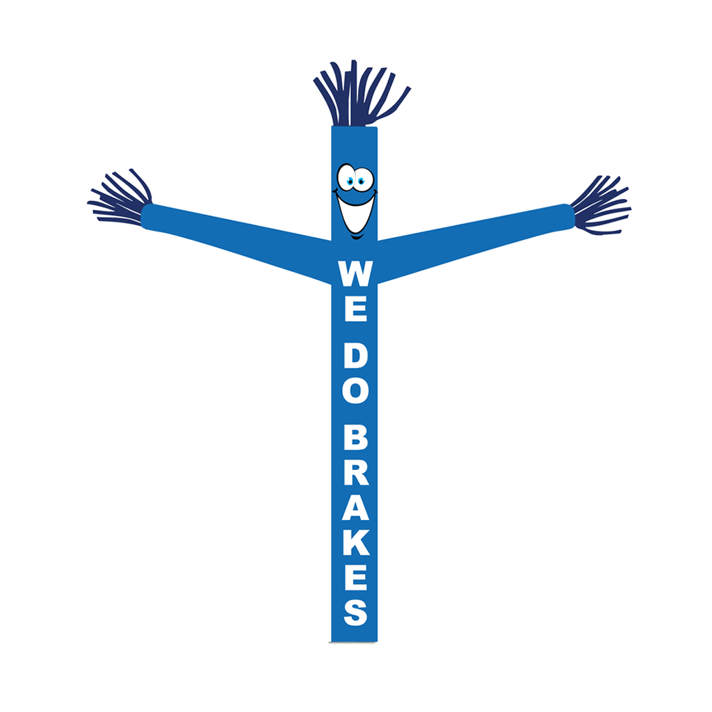 18' FullSpeed Automotive Blue We Do Brakes Tube Dancer Fabric Only (with face & arms)