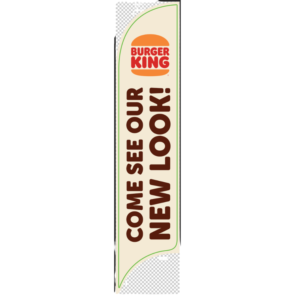 15' Burger King Tan Come See Our New Look AdverSail Flag