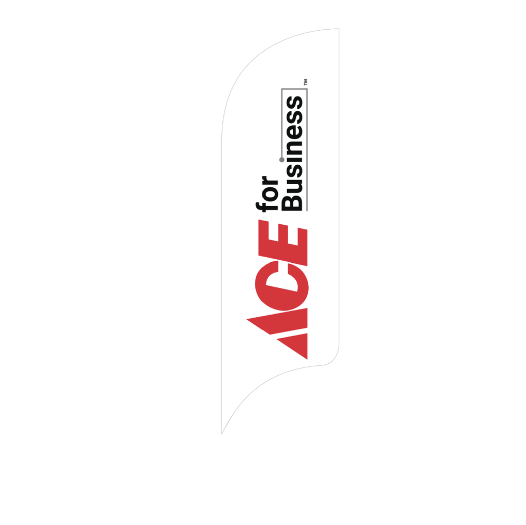 12' Ace Hardware White Ace For Business AdverSail Flag 