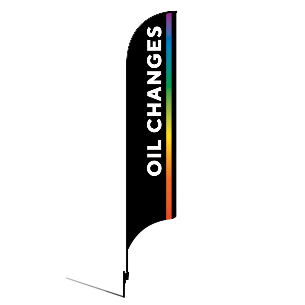 15' Caliber Auto Care Black Oil Changes AdverSail Flag Kit