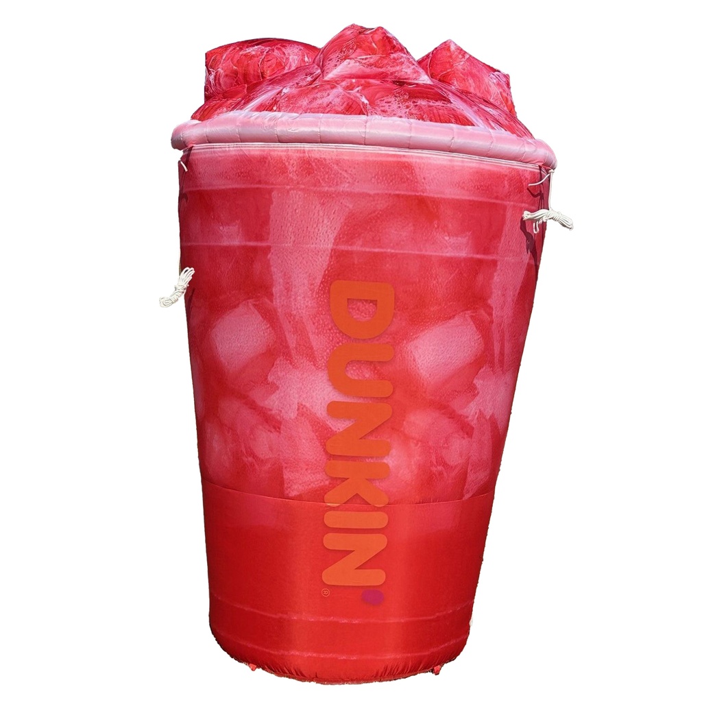 7' Dunkin' Donuts Pink Strawberry Dragonfruit Refresher Cup Inflatable