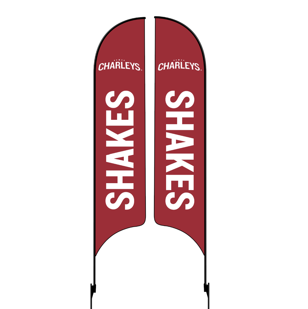 Kit for 15' Charleys Philly Steaks Red Shakes Double Sided AdverSail Flag