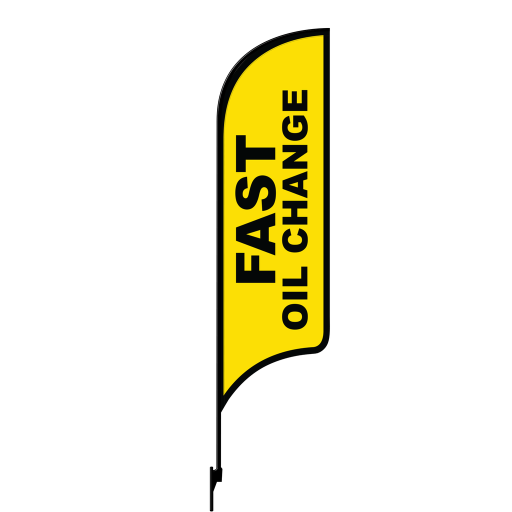 Kit for 12' FullSpeed Automotive Yellow Fast Oil Change AdverSail Flag