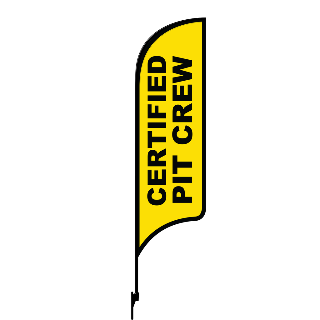 Kit for 12' FullSpeed Automotive Yellow Certified Pit Crew AdverSail Flag  