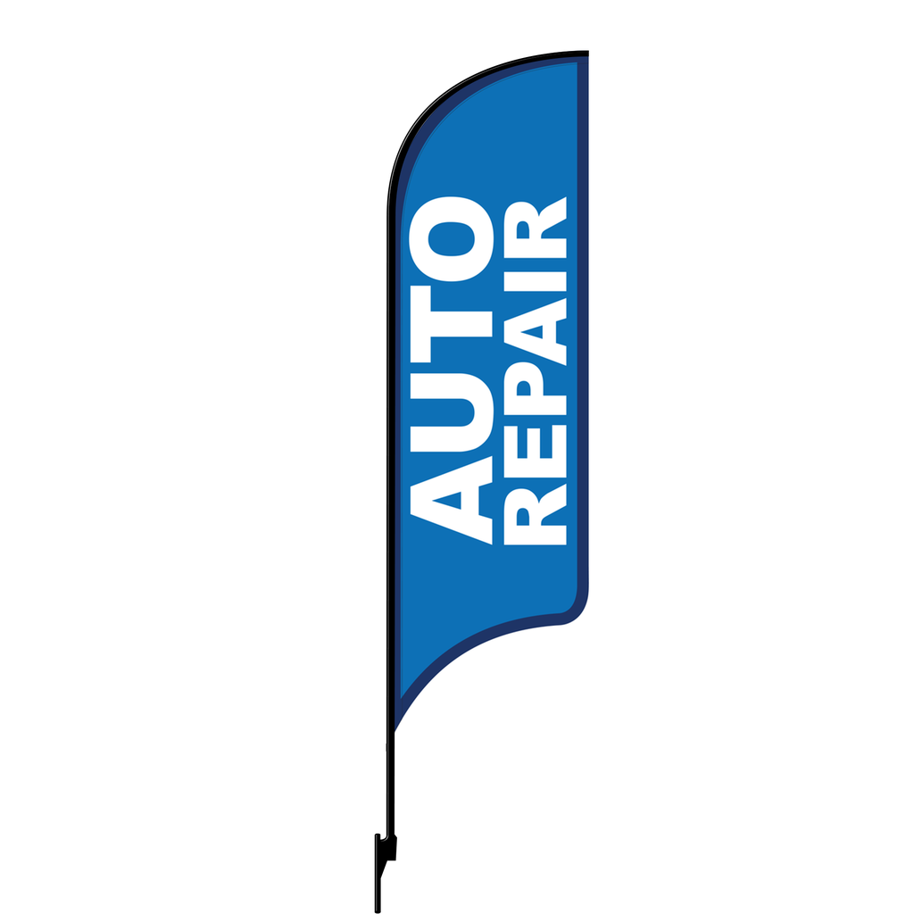 Kit for 12' FullSpeed Automotive Blue Auto Repair AdverSail Flag