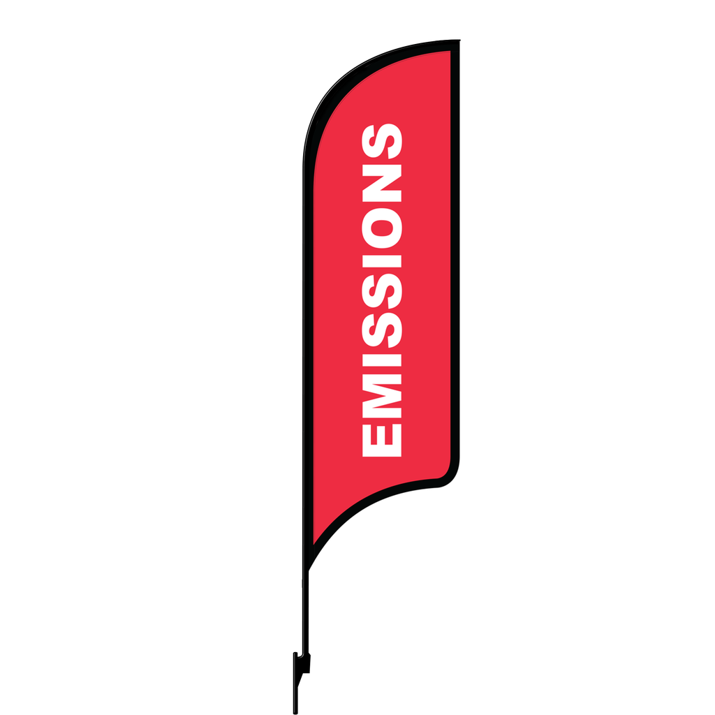Kit for 12' FullSpeed Automotive Red Emissions AdverSail Flag