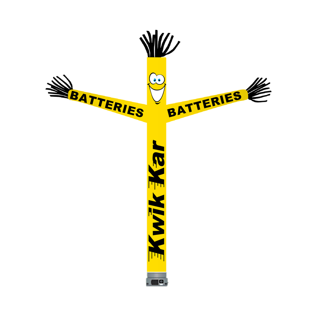 Kit for 18' FullSpeed Automotive Kwik Kar Yellow Batteries Tube Dancer (with face & arms)