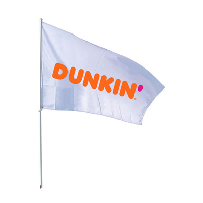3' X 5' Dunkin' Donuts White Logo Flag