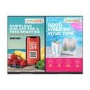 24" X 36" Tropical Smoothie Cafe Blue Good Vibes & Loyalty Coroplast A-Frame Insert (double sided)