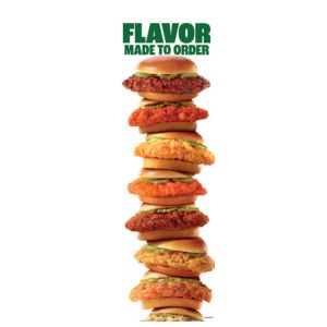 14" X 46" Wingstop White Flavor Made to Order Adhesive Banner
