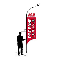 12' Ace Hardware Red Propane Exchange AdverSail Flag