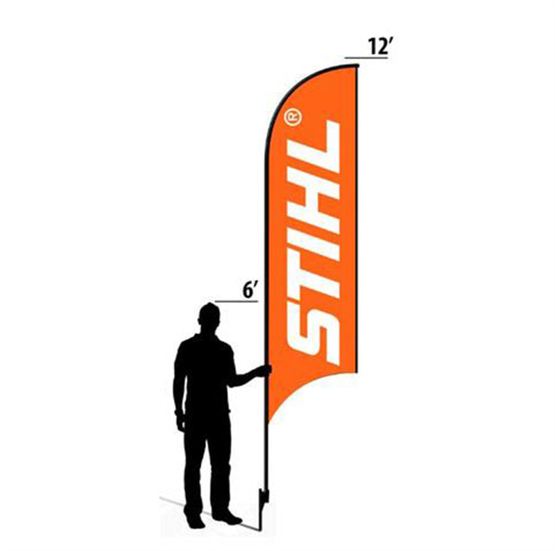 12' Stihl Orange Logo AdverSail Flag