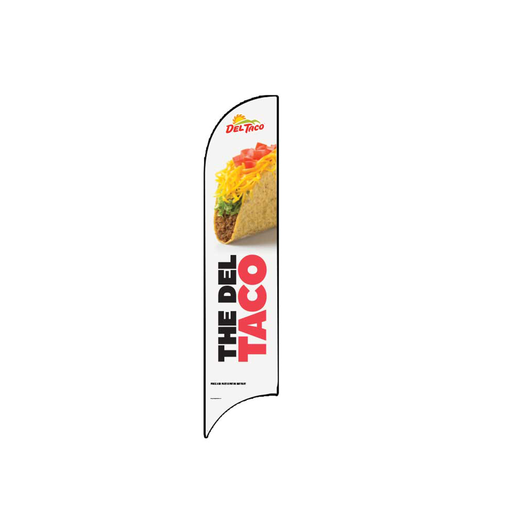 15' Del Taco White The Del Taco AdverSail Flag