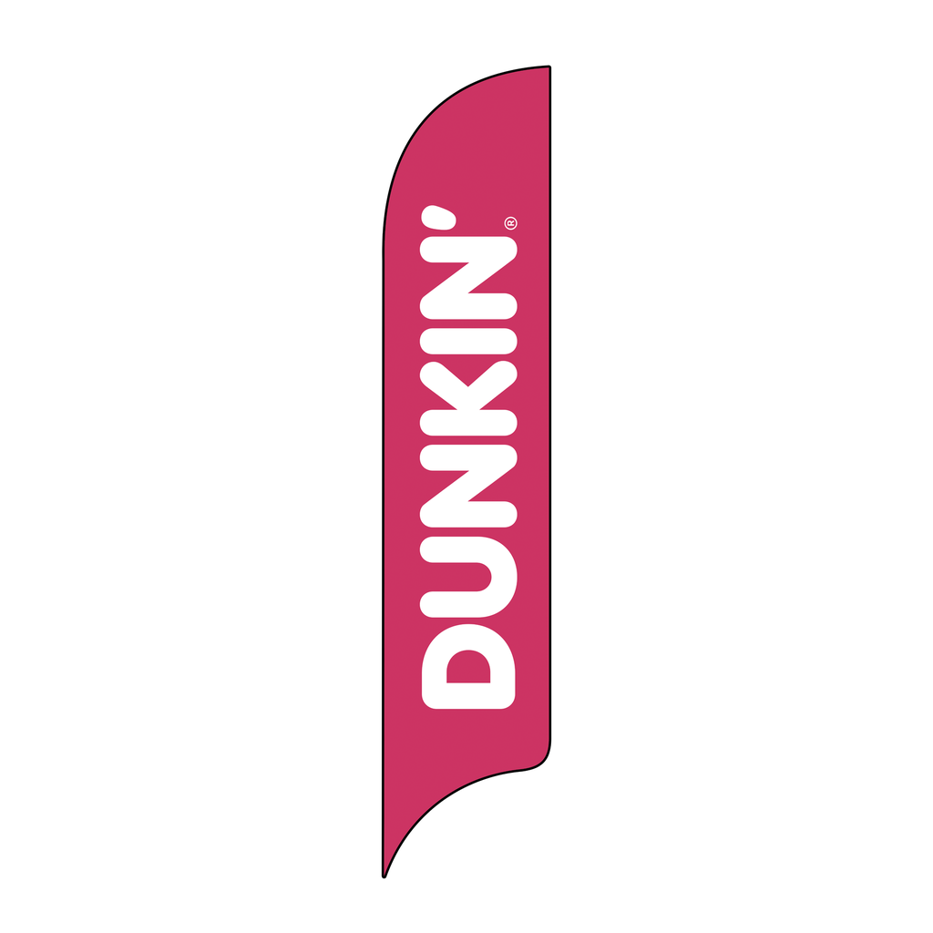 15' Dunkin' Donuts Pink Logo AdverSail Flag