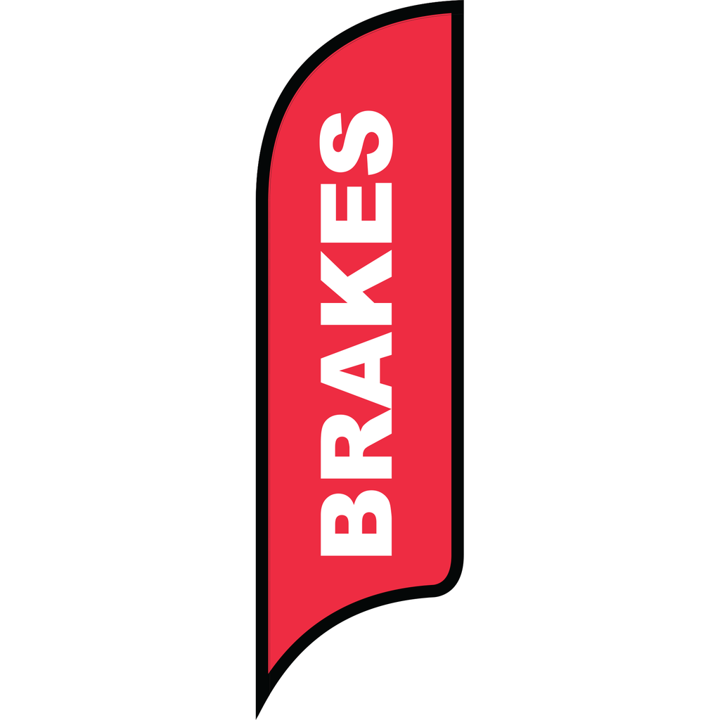 12' FullSpeed Automotive Red Brakes AdverSail Flag