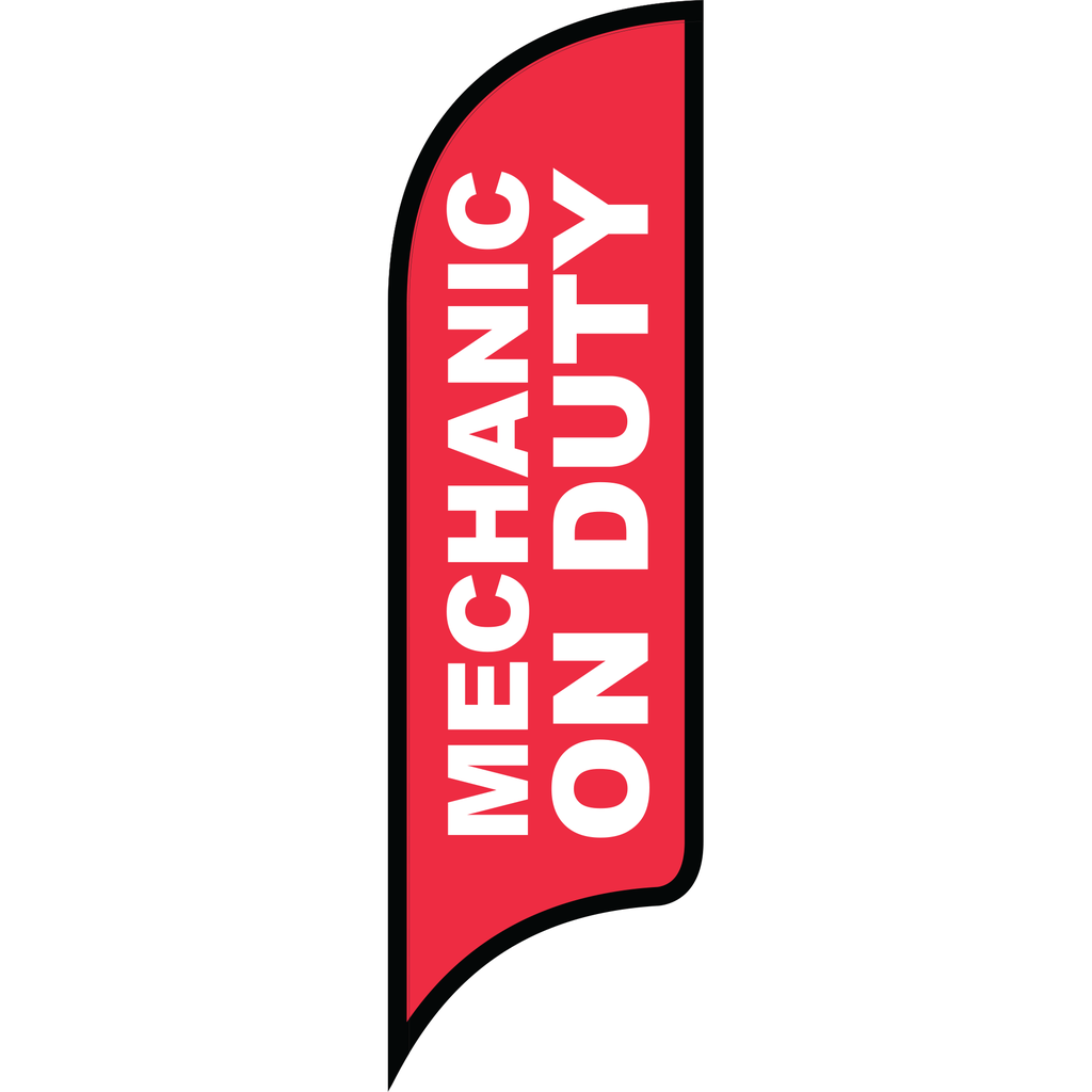 12' FullSpeed Automotive Red Mechanic On Duty AdverSail Flag